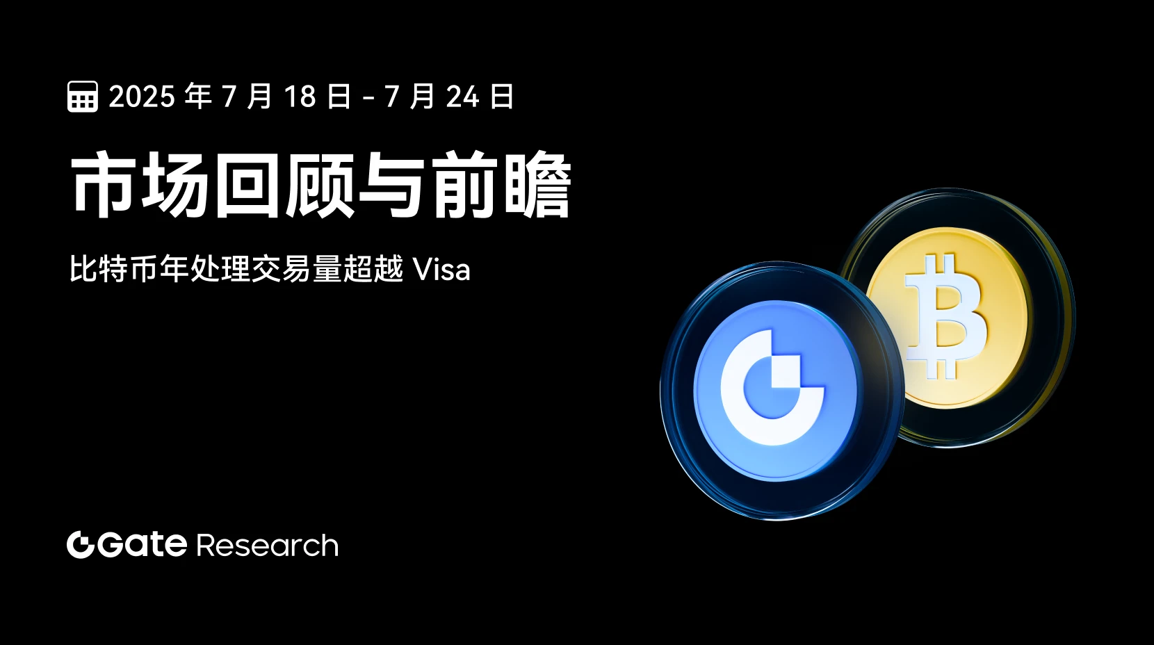 Gate 研究院：比特币年处理交易量超越 Visa｜Merlin 2.0 打造“可生息、可交易”的 BTC