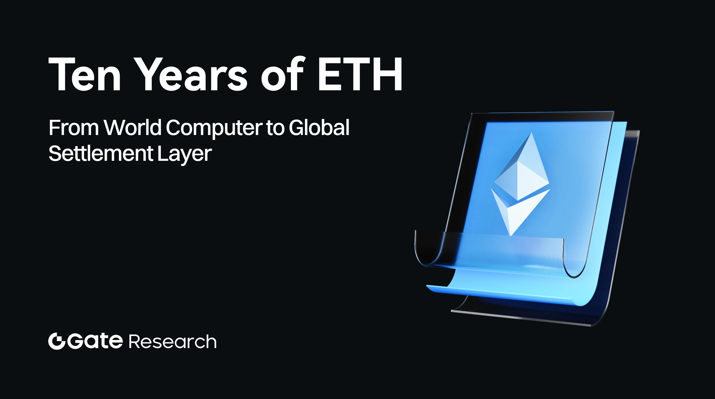 Gate Research: Ten Years of ETH: From World Computer to Global Settlement Layer